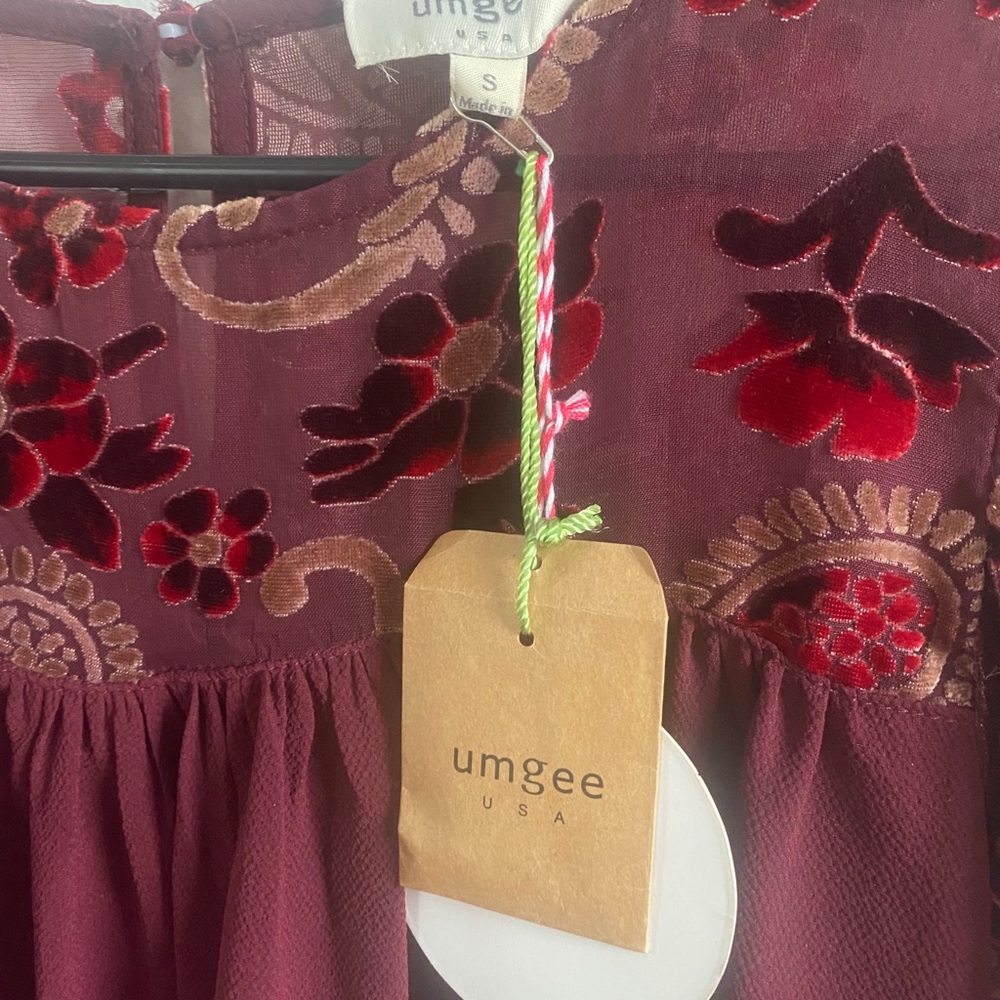 NWT Umgee Burgandy Dress